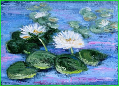 Girasoli con terra e mare - olio a spatola su tela - dim. cm. 50 x 40 - opera unica 